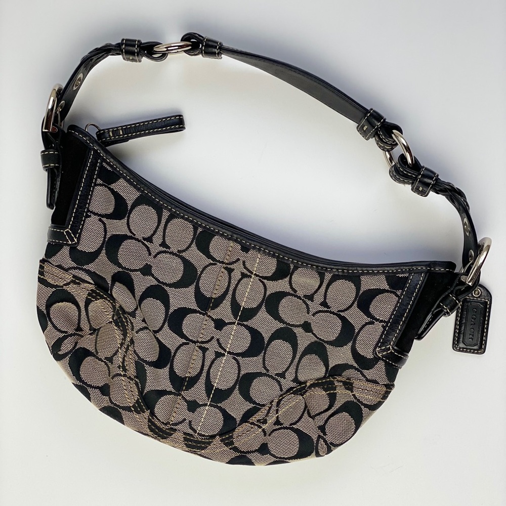 Coach Signature Black Logo Small Hobo